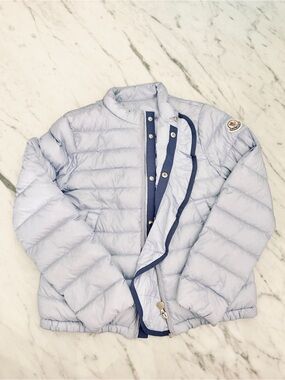 Moncler Kids Ruffle Light Purple Puffer Jacket Size 10